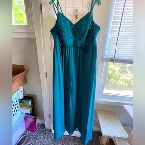 Dark Green Chiffon Bridesmaid Dress
